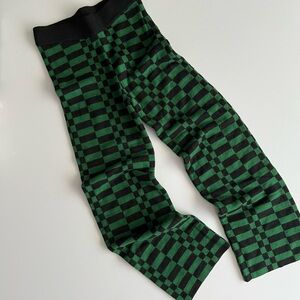 Daydreamer sweater pants, green black, xs